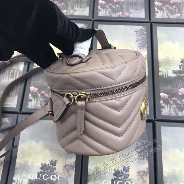 Gucci包 古馳新款化妝包 Gucci手提女包 Gucci單肩斜挎包 598594 奶茶色  gdj1053